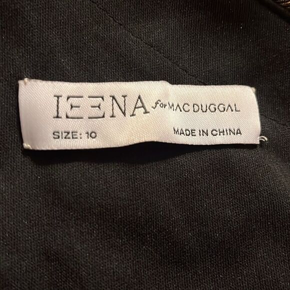 Mac Duggal 26537 leena Metallic Asymmetric Wrap Gown Grecian Draped 10 NWT - Picture 9 of 9